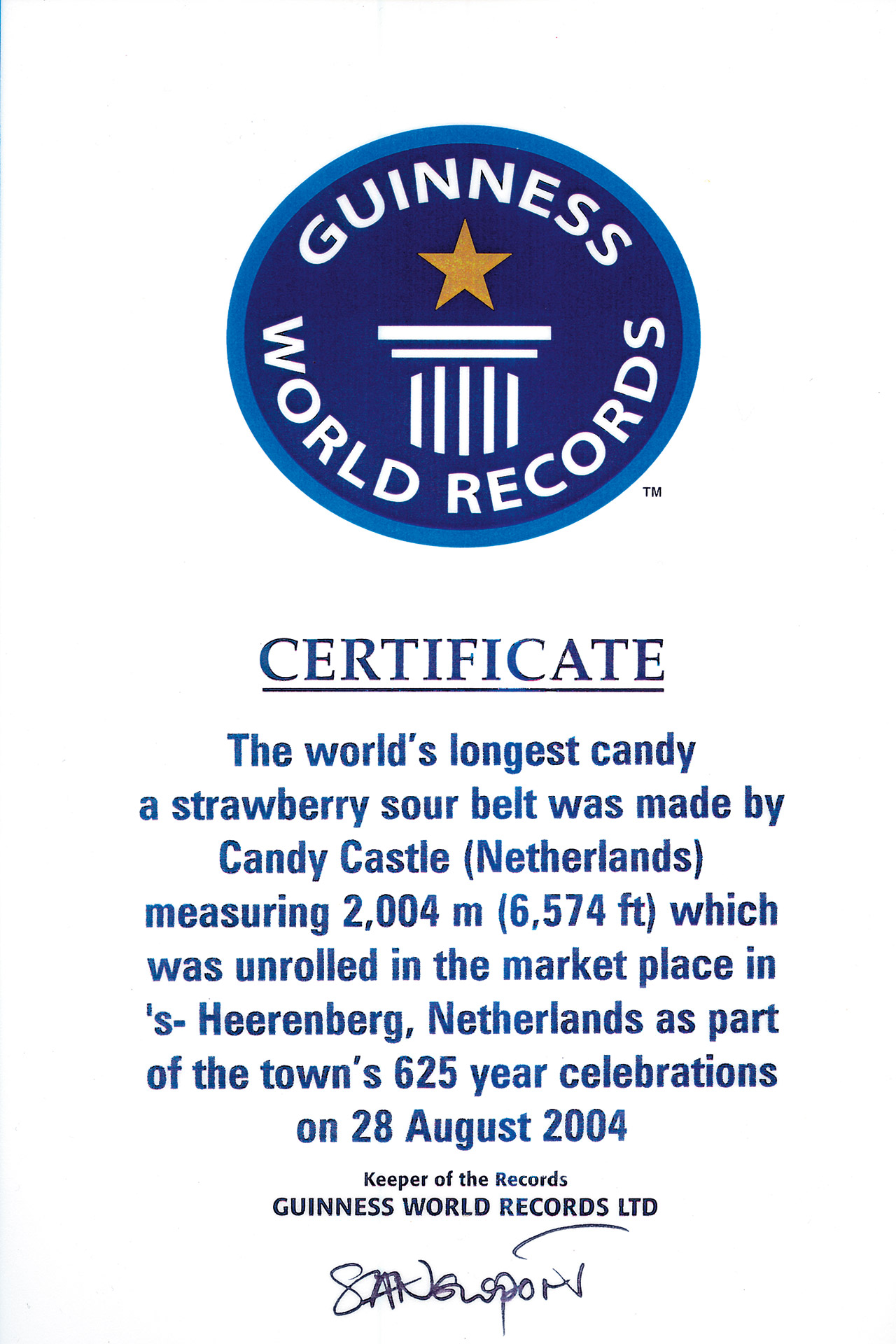 Guinness book of records